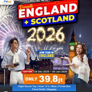 SPECIAL NEW YEAR HOLIDAY ROMANTIC ENGLAND + SCOTLAND BONUS THE BEATLES STORY MUSEUM + THAMES RIVER CRUISE + LIVERPOOL ANFIELD STADIUM 24 Dec - 4 January 2026