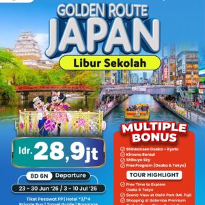 Batch 1 - (Libur Sekolah) SUMMER IN JAPAN GOLDEN ROUTE BONUS SHINKANSEN EXPERIENCE + KIMONO + SHIBUYA SKY 23-30 Jun '26
